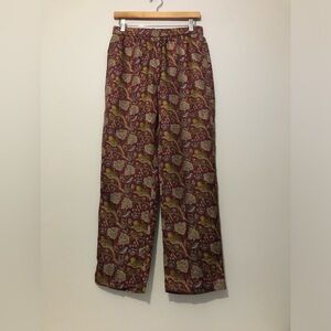 J. Crew Collection 100% Silk Jaguar And Bird Print Women’s 4 Elastic Waist Pants